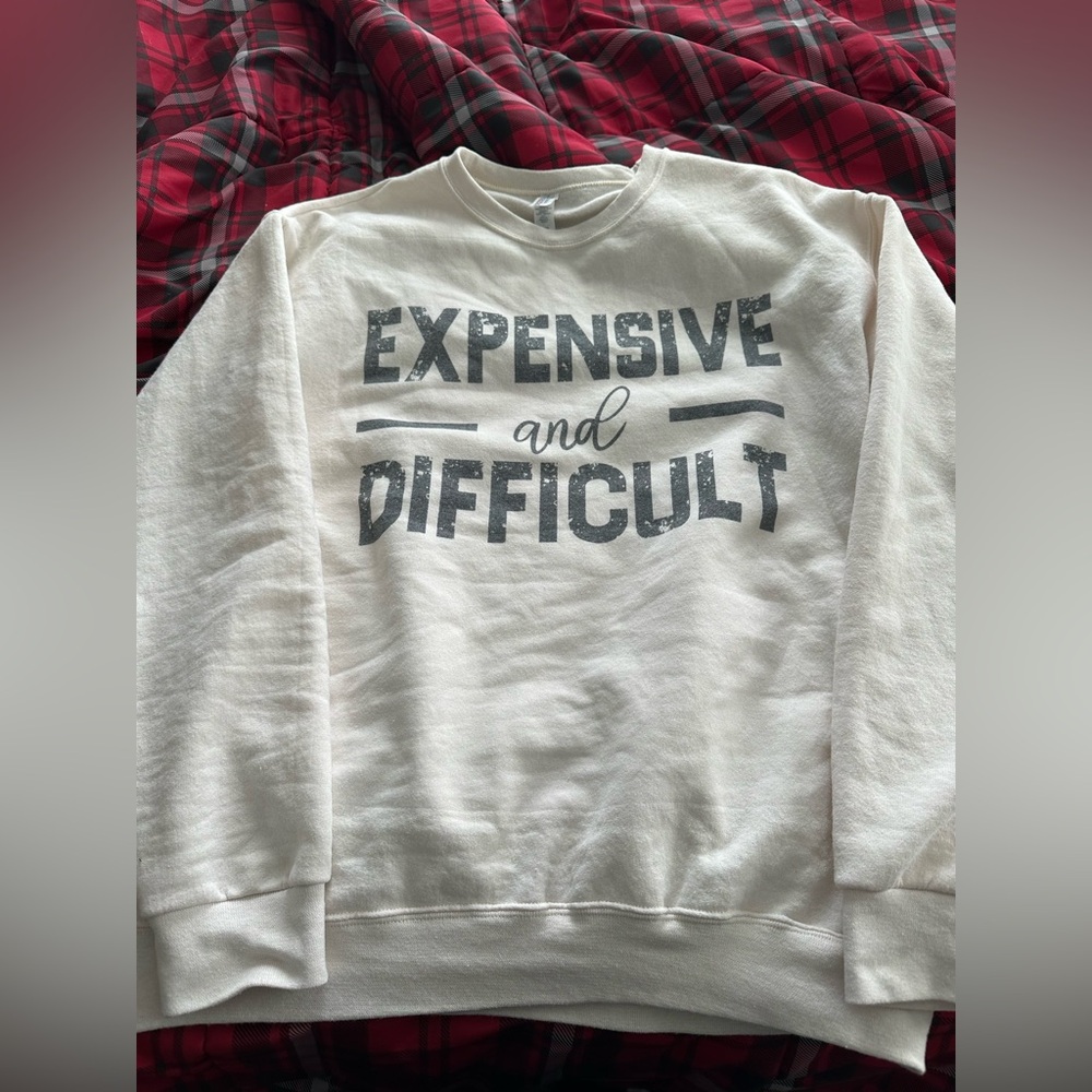 Cream Graphic Crewneck Sweatshirt